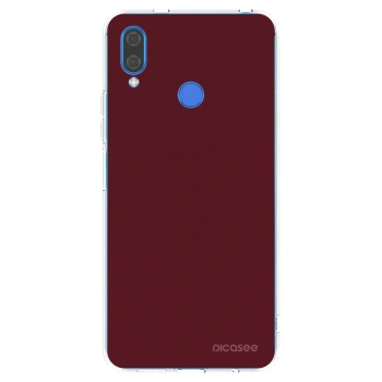 Picasee silikonowe przeźroczyste etui na Huawei Nova 3 - Burgundy red