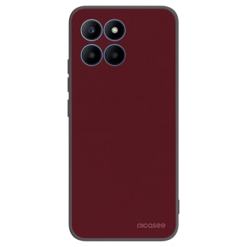 Picasee silikonowe czarne etui na Honor 70 Lite - Burgundy red