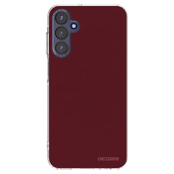 Picasee silikonowe przeźroczyste etui na Samsung Galaxy A15 A155F 4G - Burgundy red