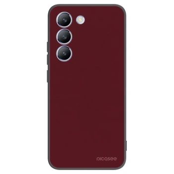 Picasee silikonowe czarne etui na Vivo V40 SE 5G - Burgundy red