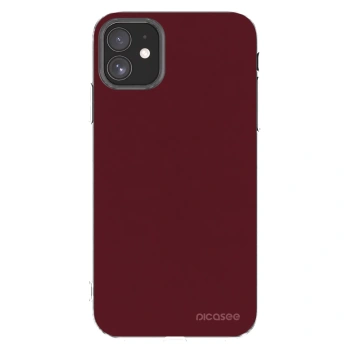 Picasee silikonowe przeźroczyste etui na Apple iPhone 11 - Burgundy red