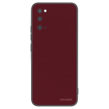 Picasee silikonowe czarne etui na Samsung Galaxy S20 G980F - Burgundy red