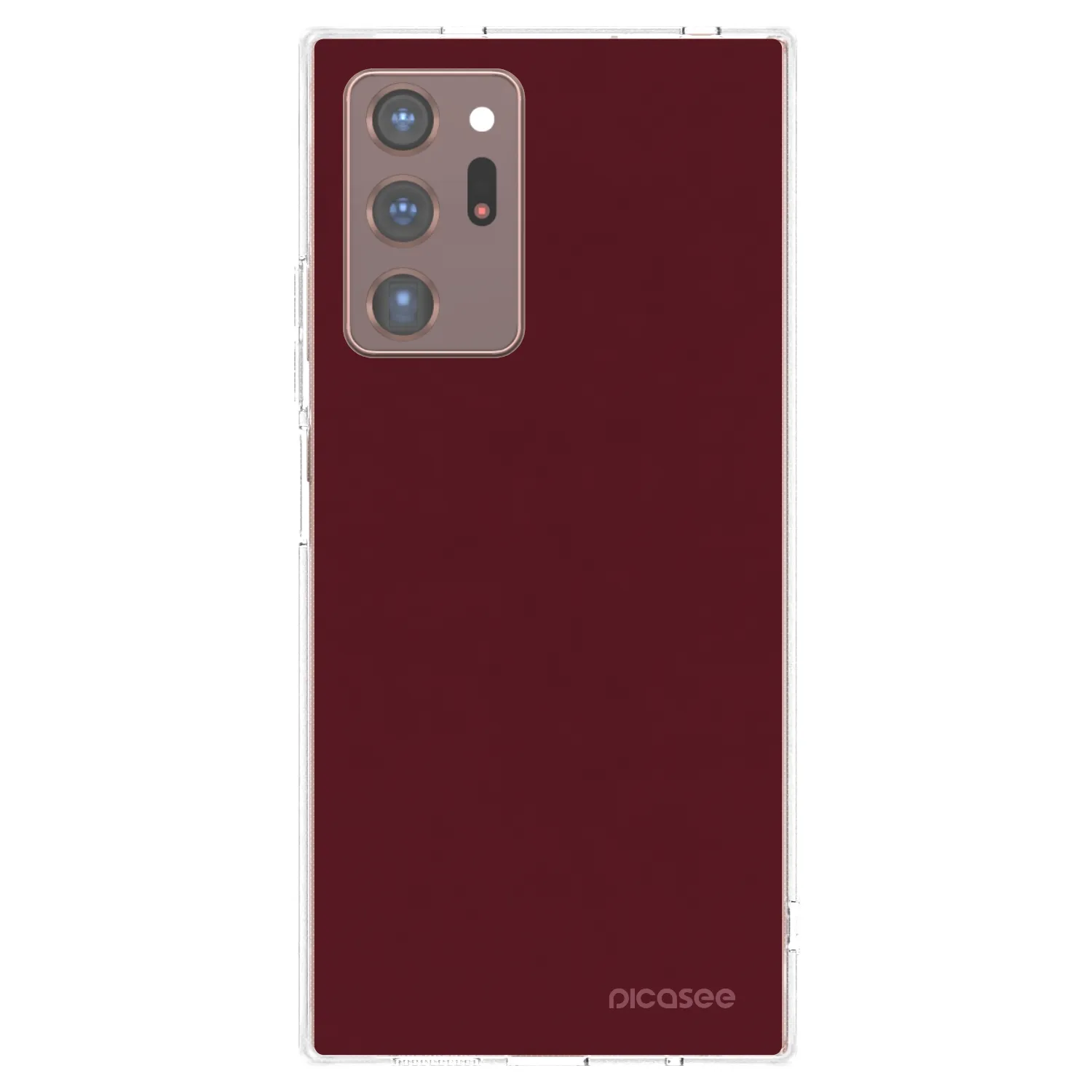 Picasee silikonowe przeźroczyste etui na Samsung Galaxy Note 20 Ultra - Burgundy red