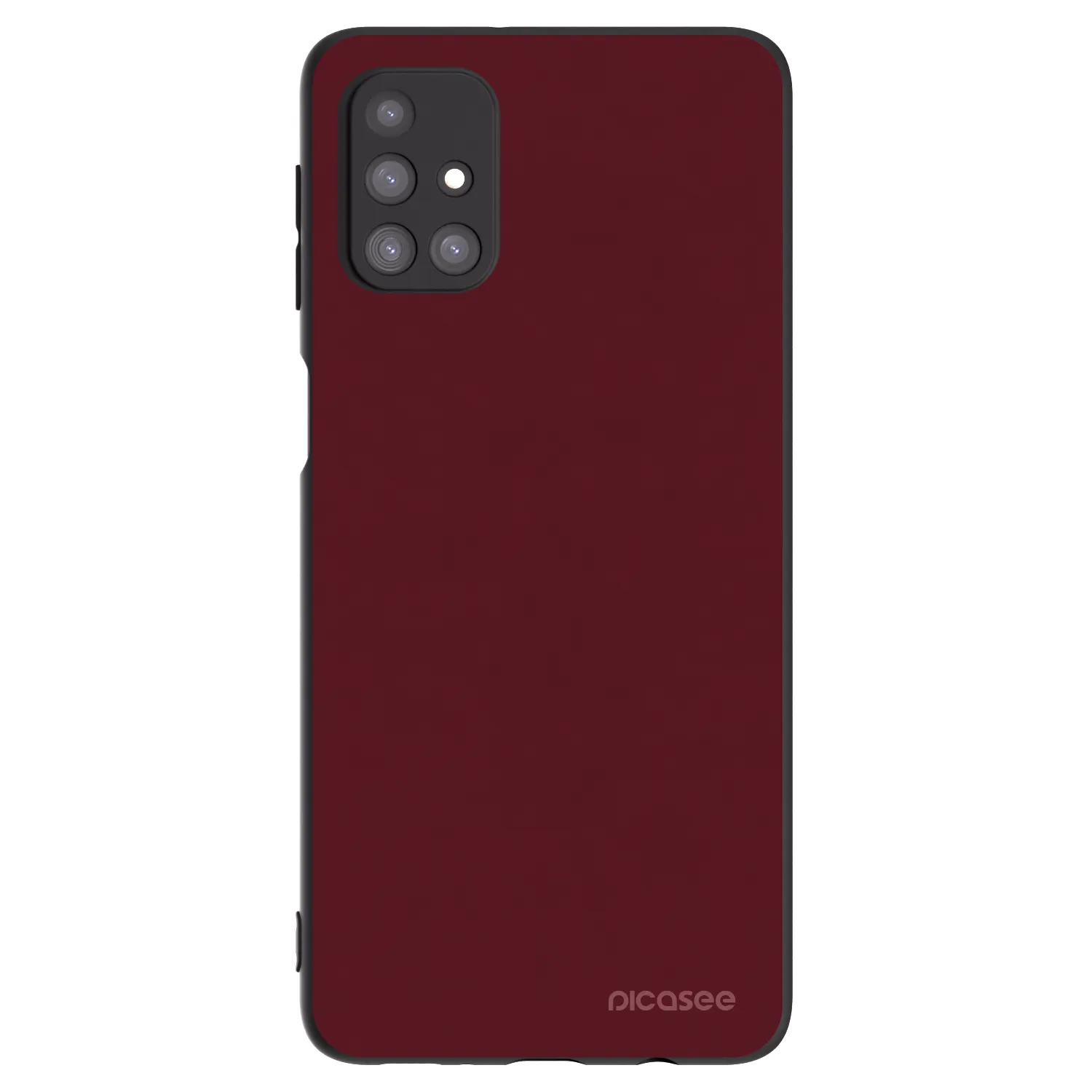 Picasee silikonowe czarne etui na Samsung Galaxy M31s - Burgundy red