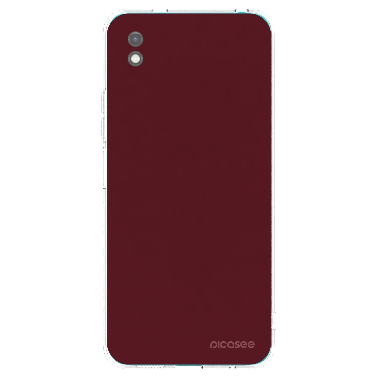 Picasee silikonowe czarne etui na Xiaomi Redmi 9A - Burgundy red