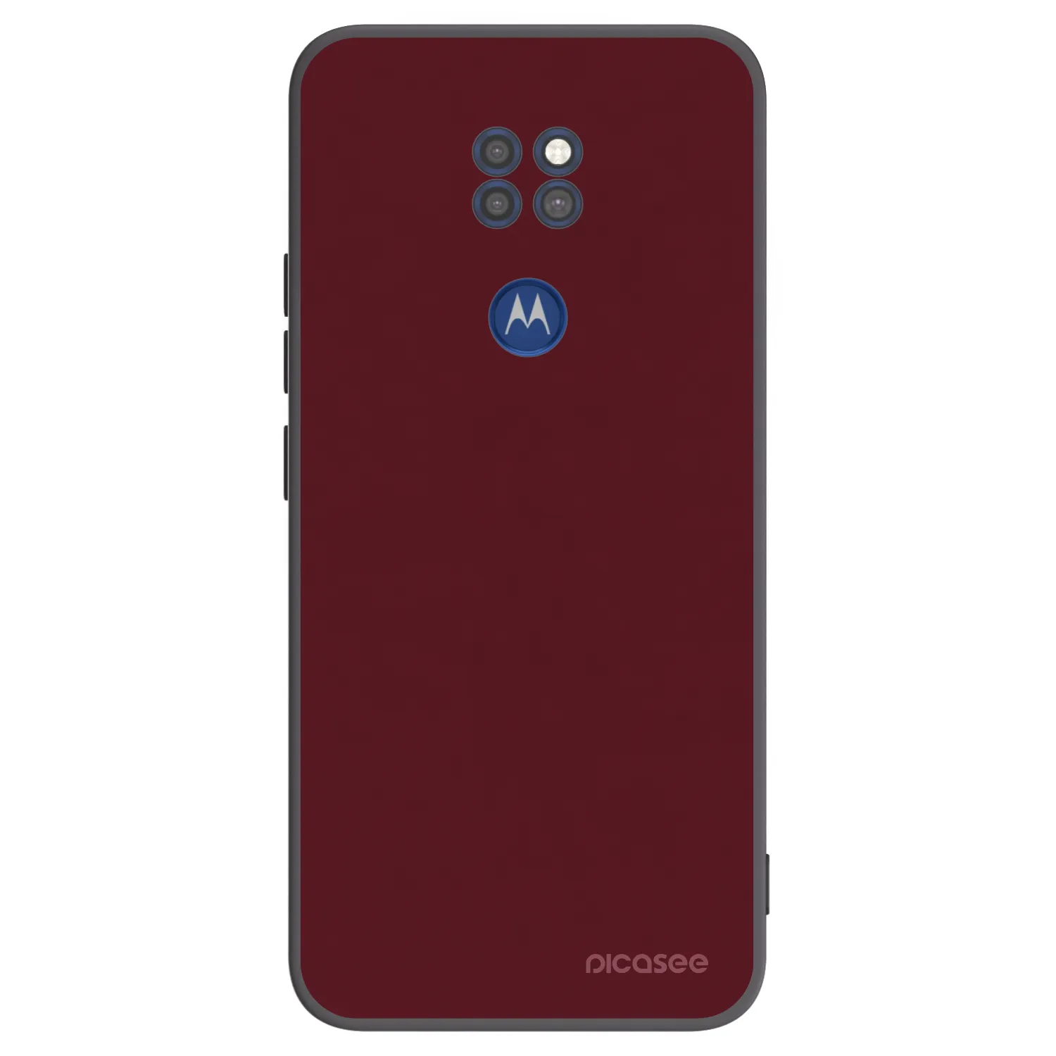 Picasee silikonowe czarne etui na Motorola Moto G9 Play - Burgundy red