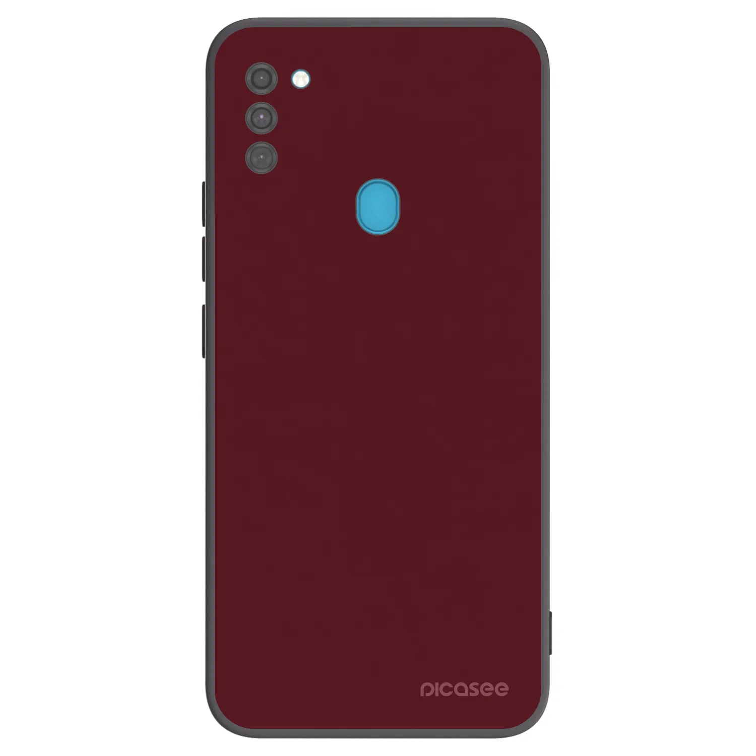 Picasee silikonowe czarne etui na Samsung Galaxy M11 - Burgundy red