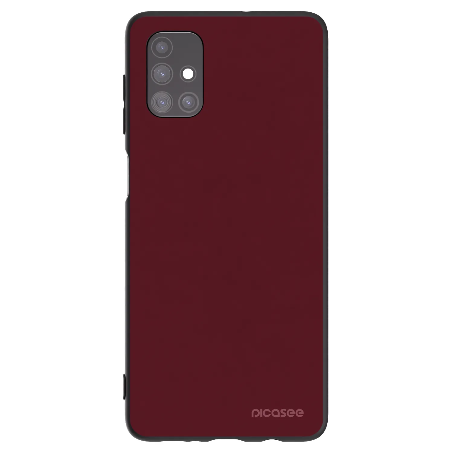 Picasee silikonowe czarne etui na Samsung Galaxy M51 M515F - Burgundy red