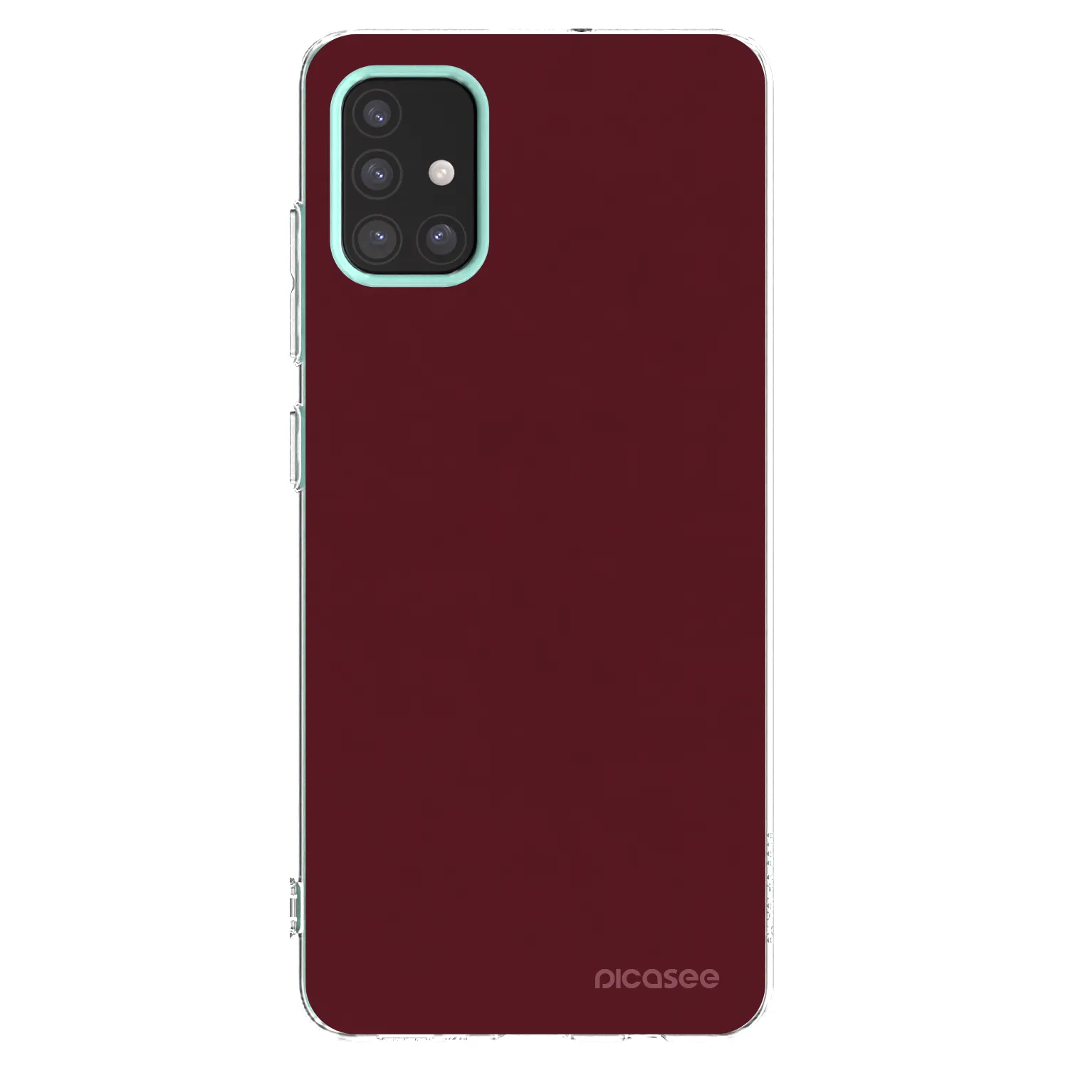 Picasee silikonowe przeźroczyste etui na Samsung Galaxy M31s - Burgundy red