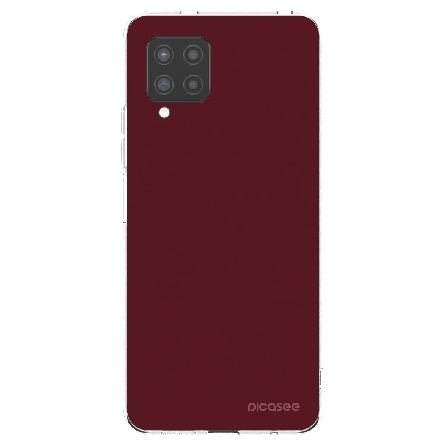 Picasee silikonowe przeźroczyste etui na Samsung Galaxy A42 A426B - Burgundy red