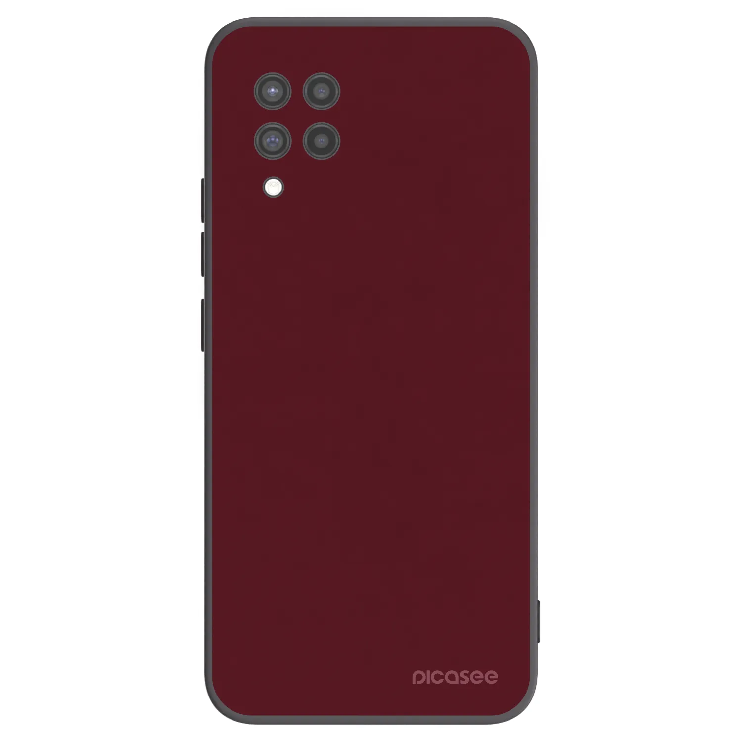Picasee silikonowe czarne etui na Samsung Galaxy A42 A426B - Burgundy red