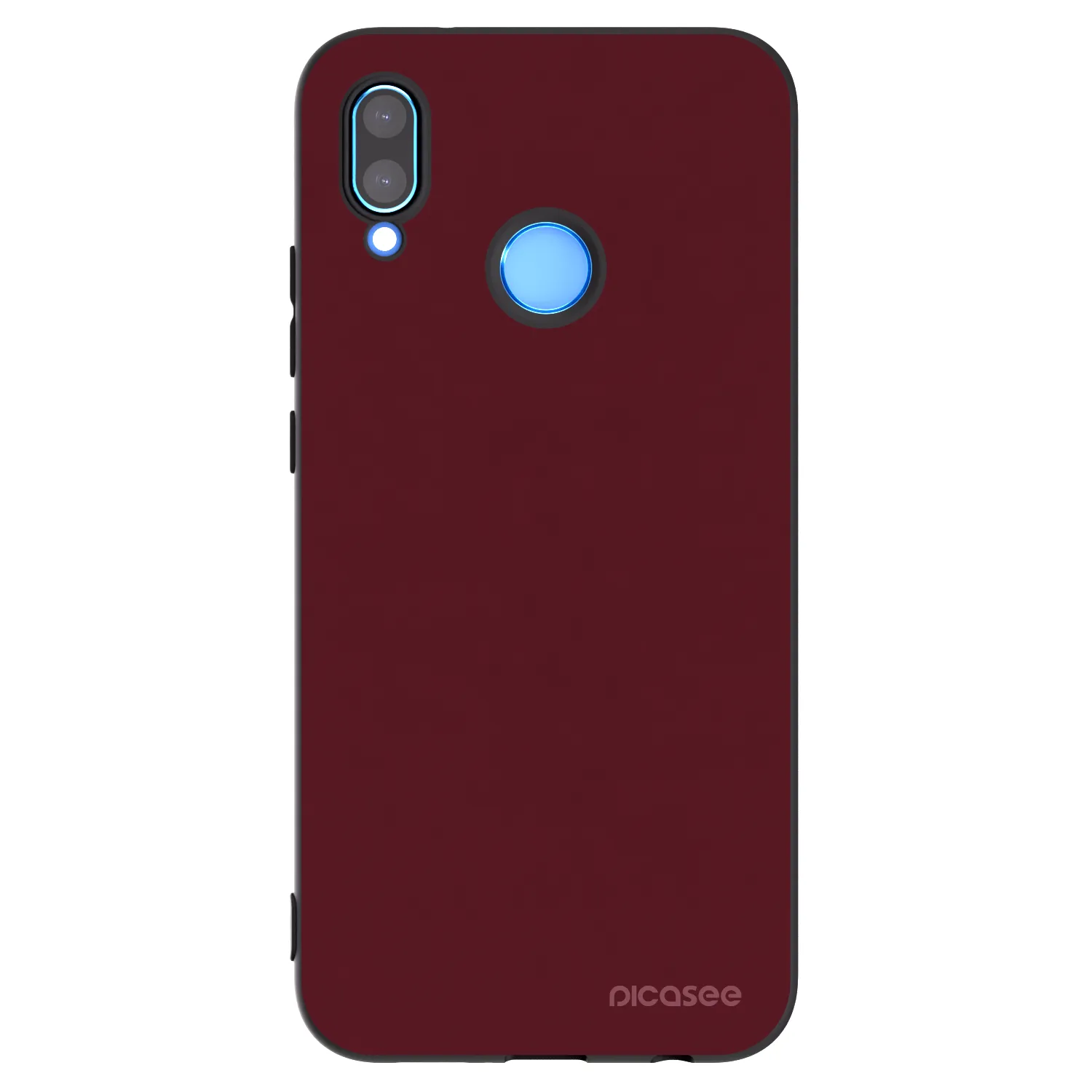 Picasee silikonowe czarne etui na Huawei P20 Lite - Burgundy red