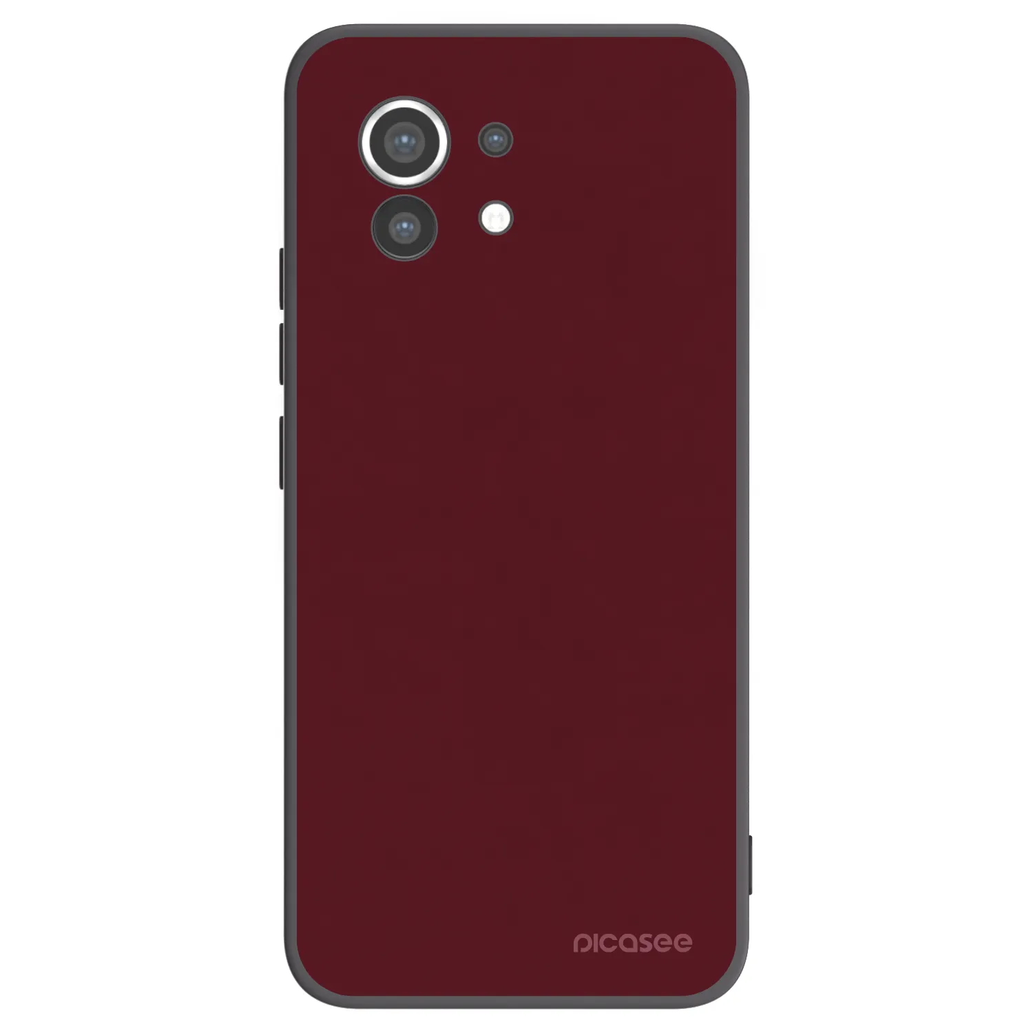 Picasee silikonowe czarne etui na Xiaomi Mi 11 - Burgundy red