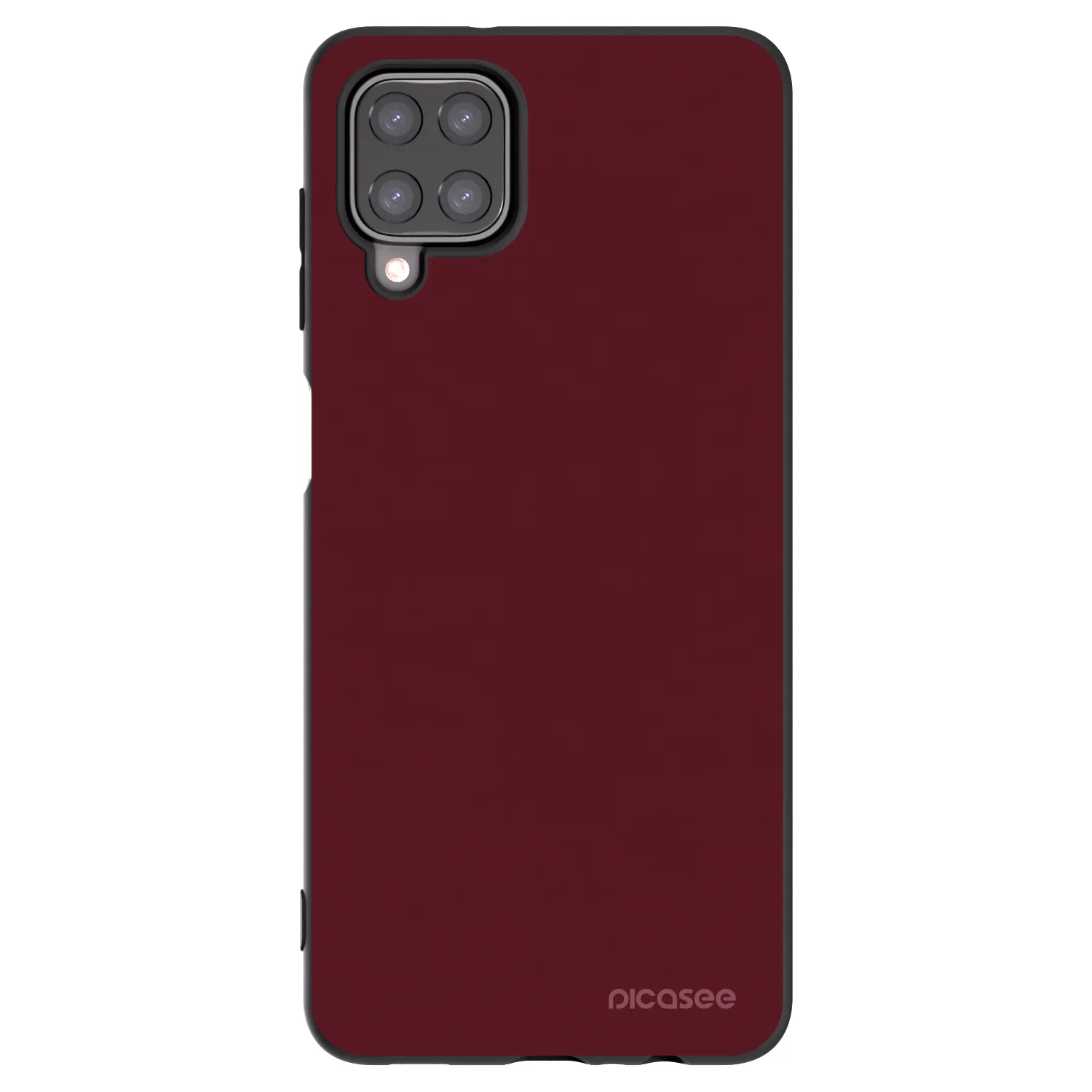 Picasee silikonowe czarne etui na Samsung Galaxy M12 M127F - Burgundy red