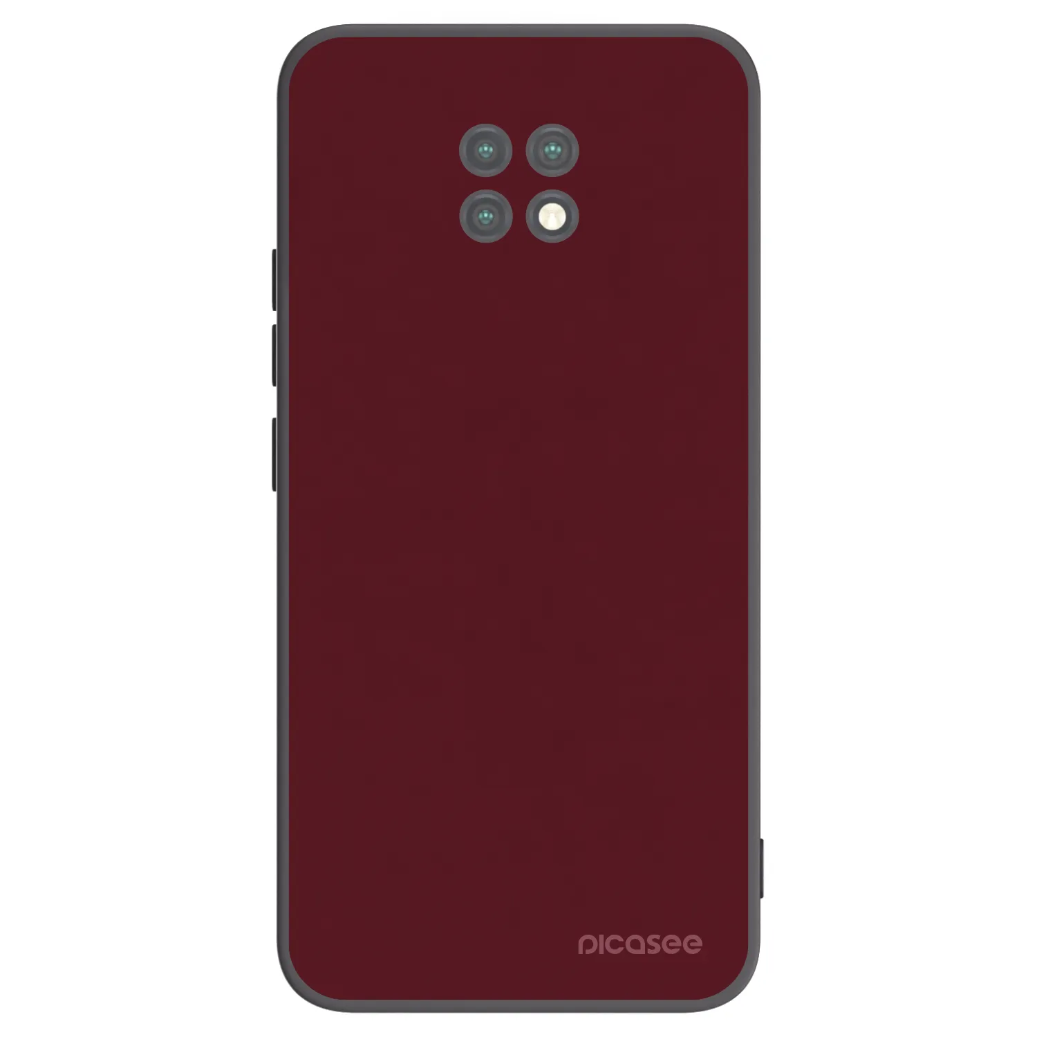 Picasee silikonowe czarne etui na Xiaomi Redmi Note 9T - Burgundy red
