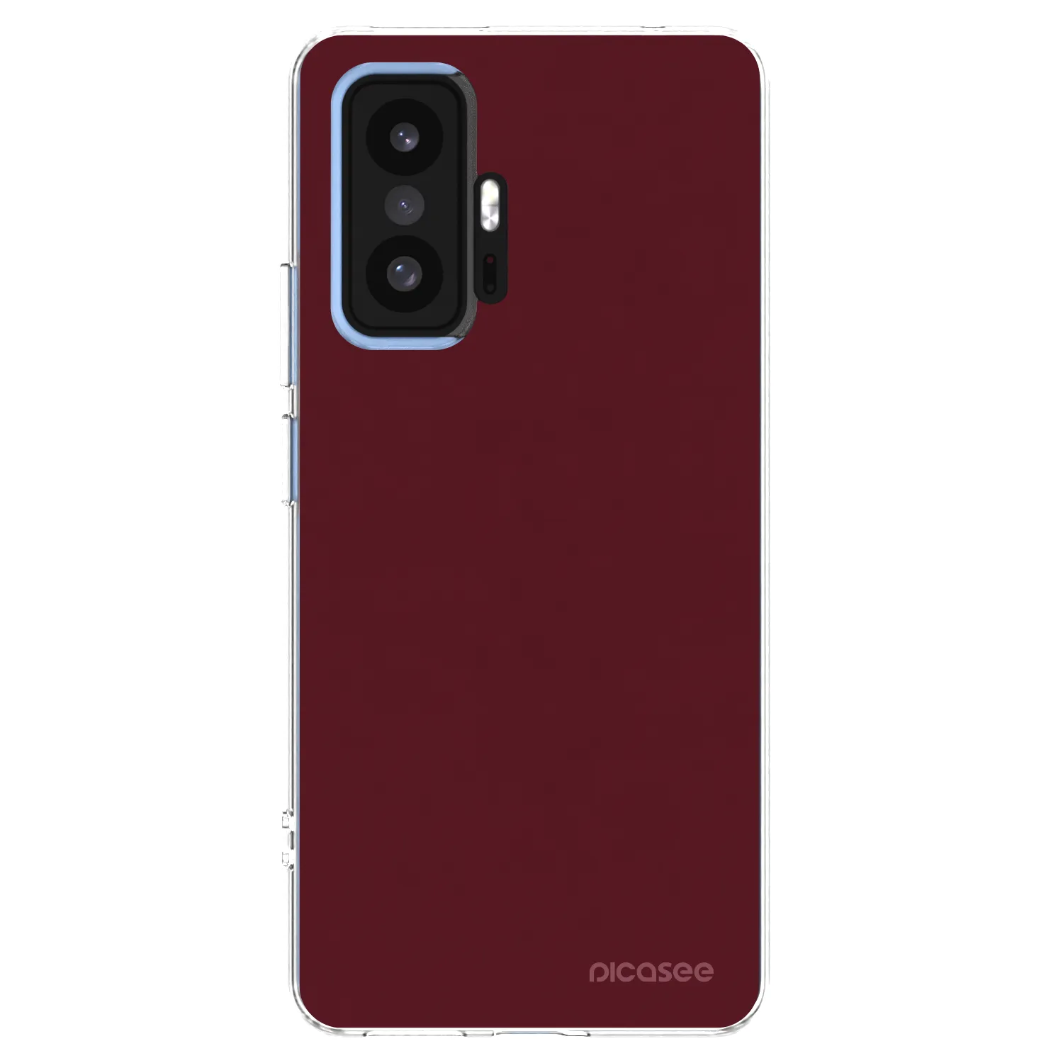 Picasee silikonowe przeźroczyste etui na Xiaomi 11T Pro - Burgundy red