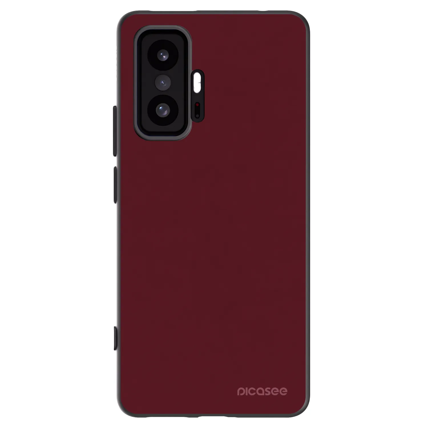 Picasee silikonowe czarne etui na Xiaomi 11T Pro - Burgundy red
