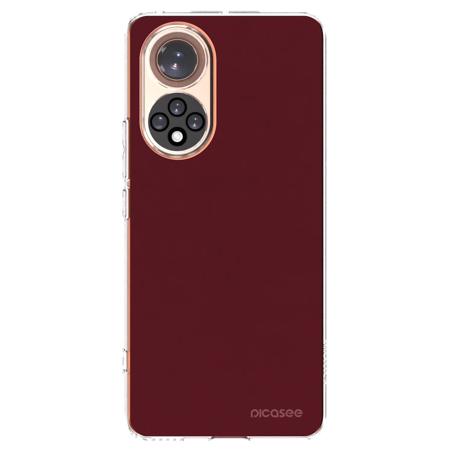 Picasee silikonowe przeźroczyste etui na Huawei Nova 9 - Burgundy red