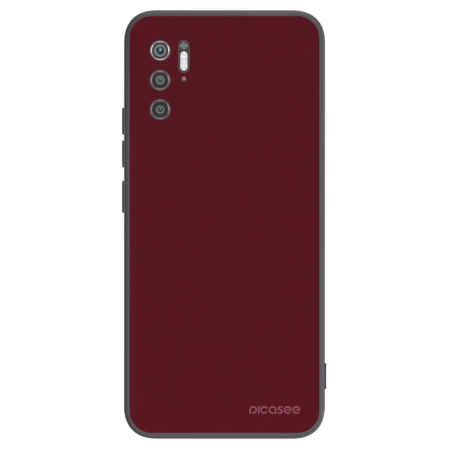 Picasee silikonowe czarne etui na Xiaomi Poco M3 Pro 5G - Burgundy red