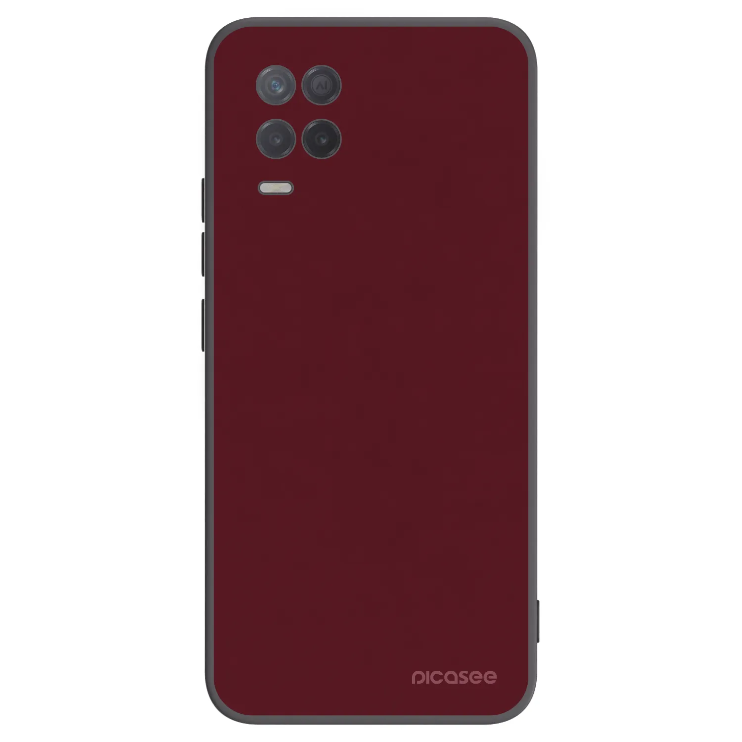 Picasee silikonowe czarne etui na Realme 8 5G - Burgundy red