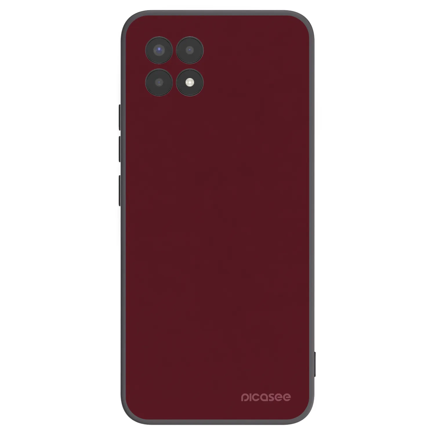 Picasee silikonowe czarne etui na Realme 8i - Burgundy red