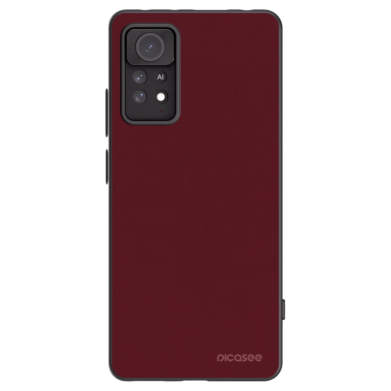 Picasee silikonowe czarne etui na Xiaomi Redmi Note 11 Pro - Burgundy red