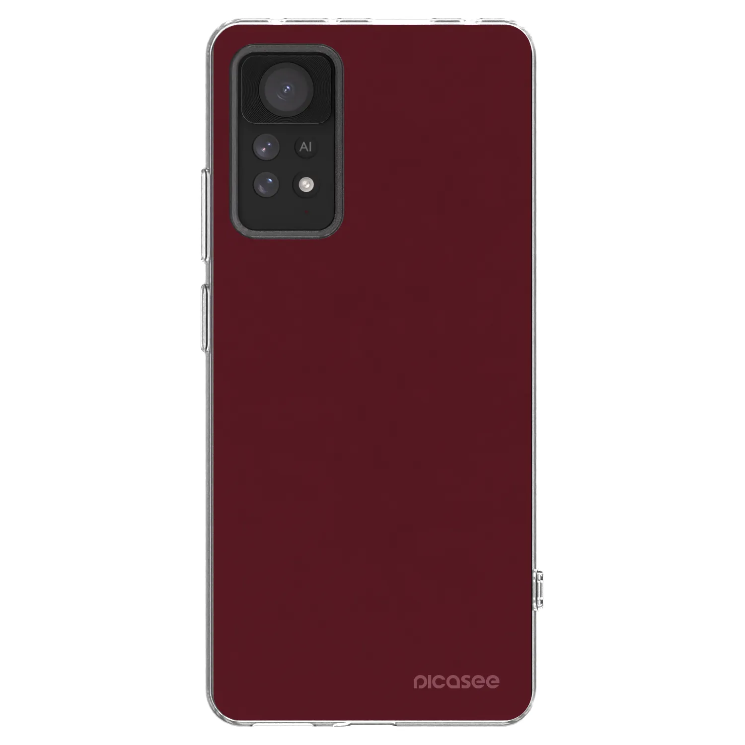 Picasee silikonowe przeźroczyste etui na Xiaomi Redmi Note 11 Pro 5G - Burgundy red