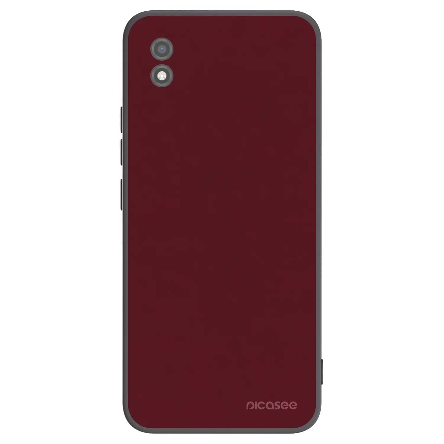 Picasee silikonowe czarne etui na Realme C11 (2021) - Burgundy red