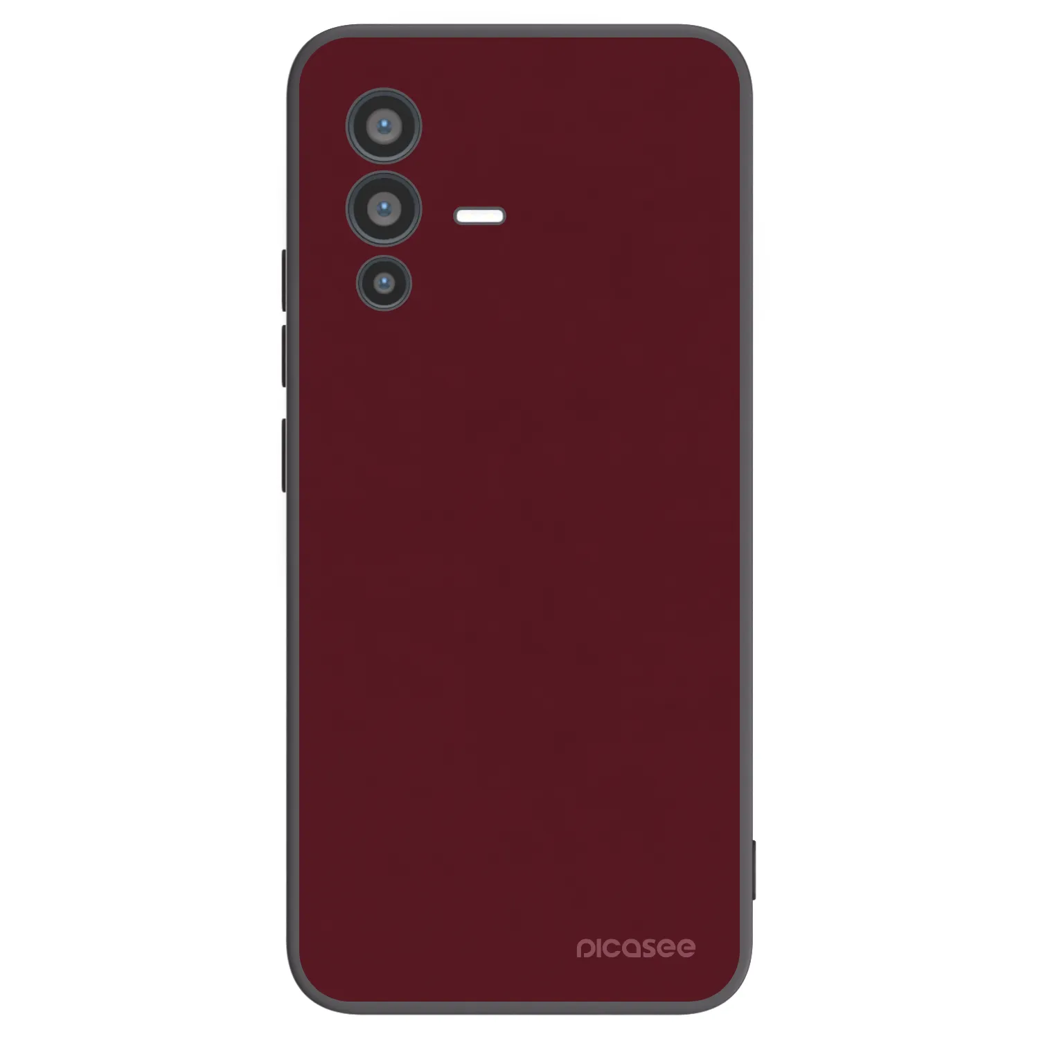 Picasee silikonowe czarne etui na Vivo V23 5G - Burgundy red
