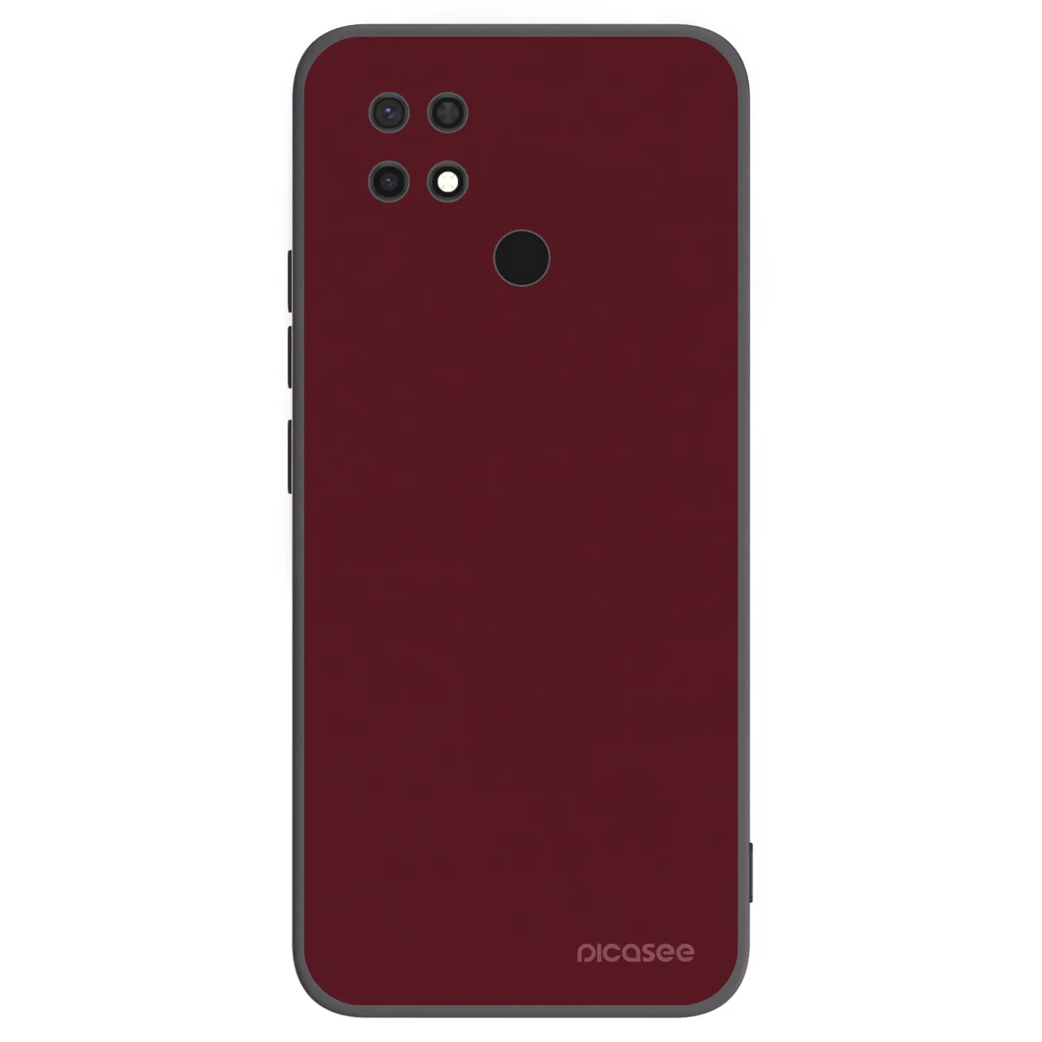 Picasee silikonowe czarne etui na Xiaomi Redmi 10C - Burgundy red