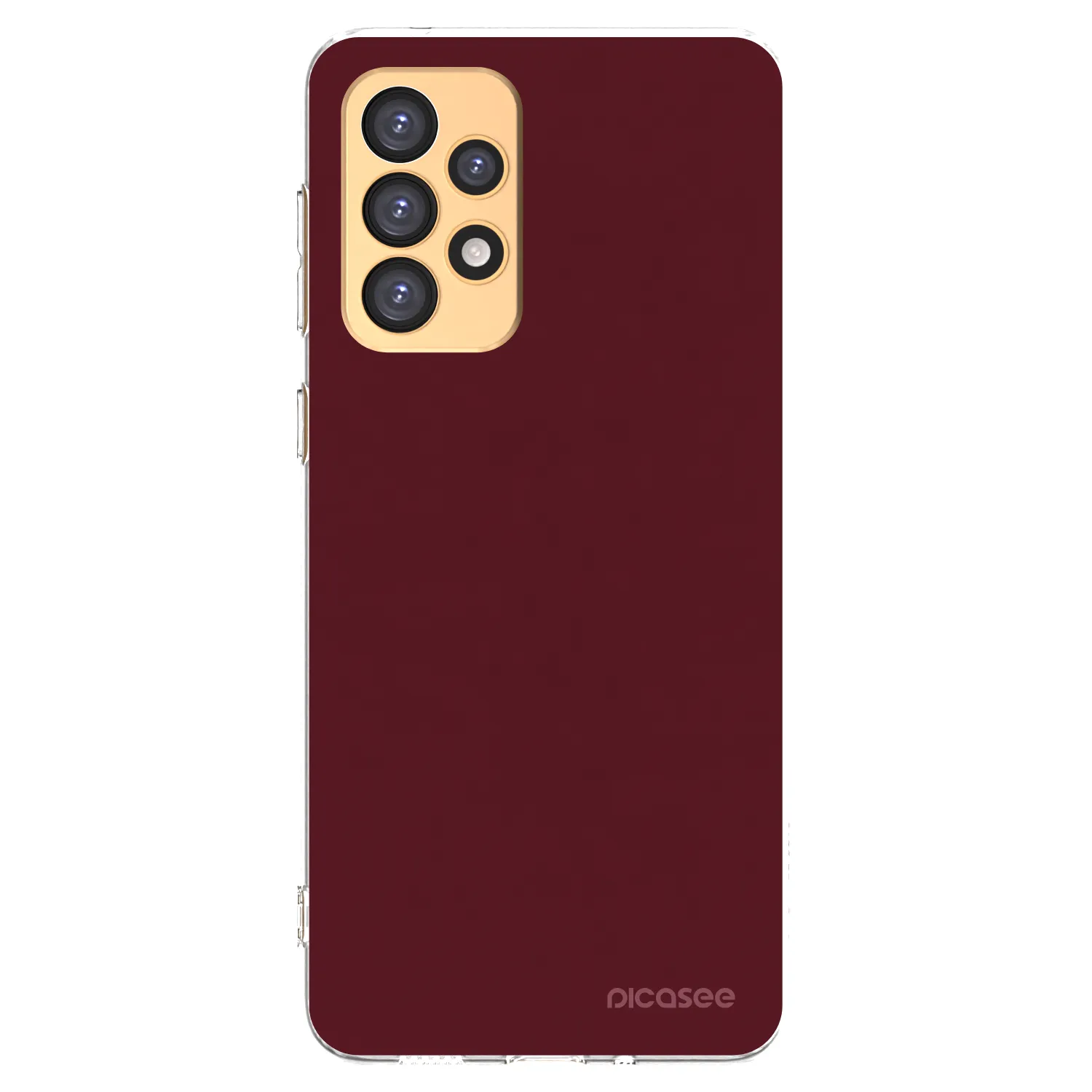 Picasee silikonowe przeźroczyste etui na Samsung Galaxy A33 5G A336 - Burgundy red