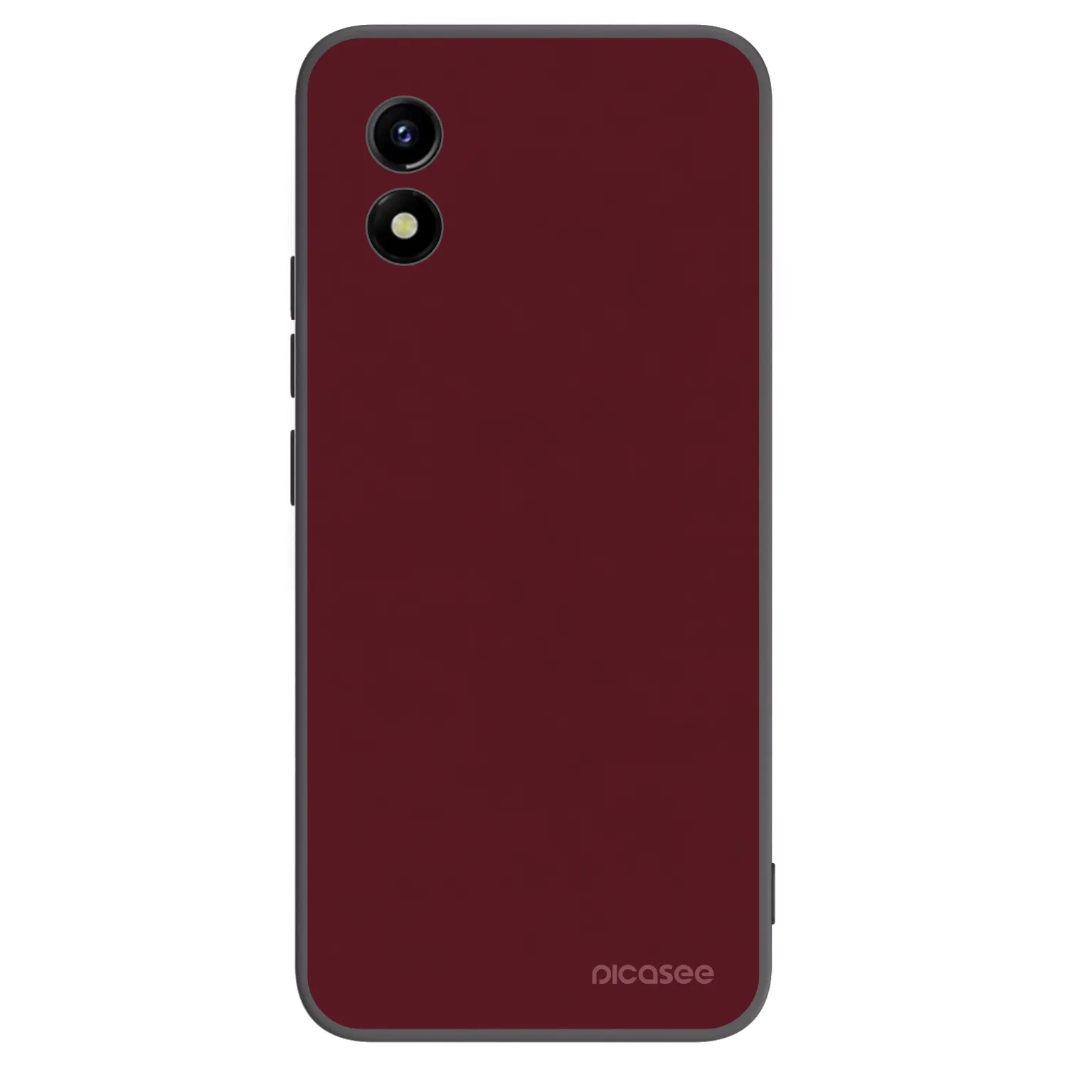Picasee silikonowe czarne etui na Vivo Y01 - Burgundy red