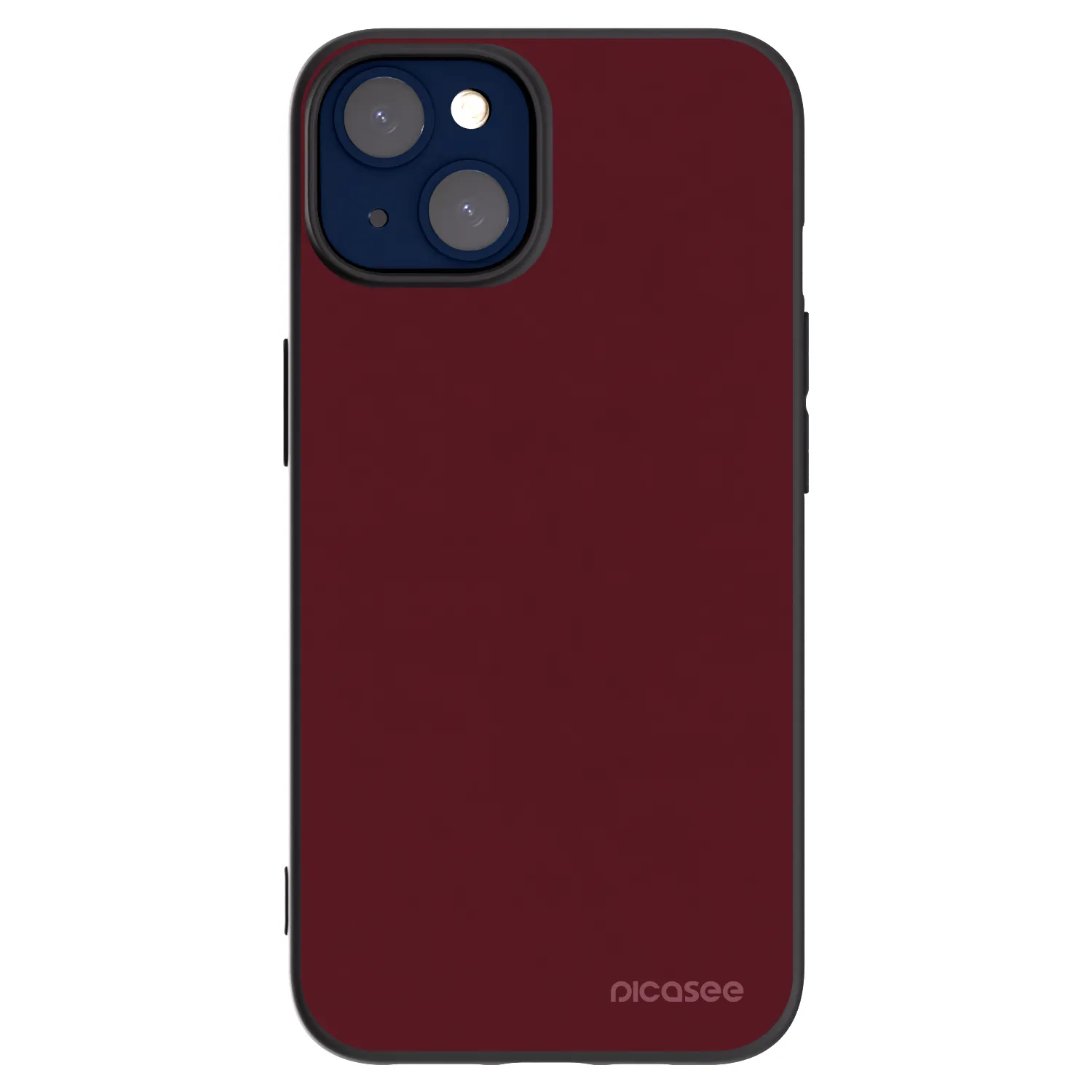 Picasee silikonowe czarne etui na Apple iPhone 14 - Burgundy red