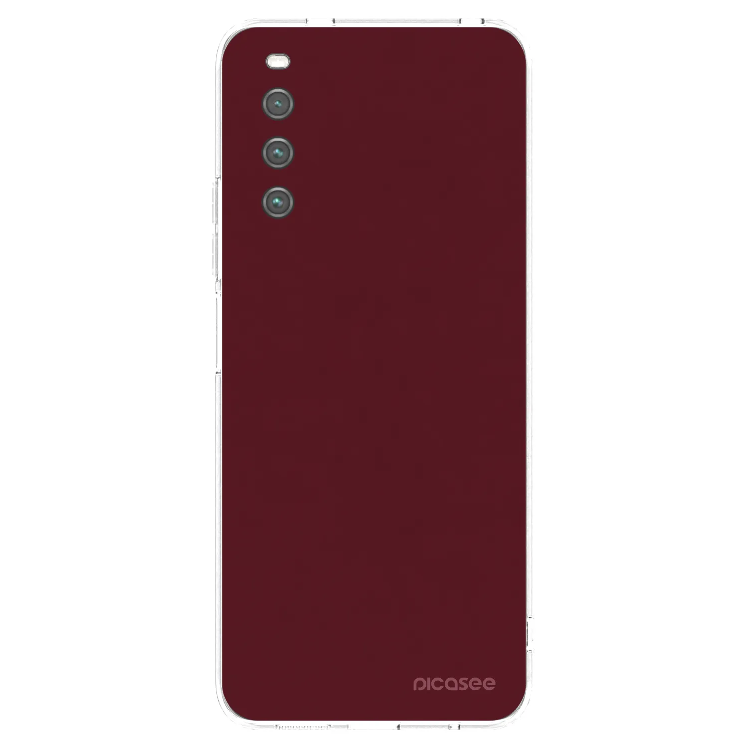 Picasee silikonowe przeźroczyste etui na Sony Xperia 10 IV 5G - Burgundy red