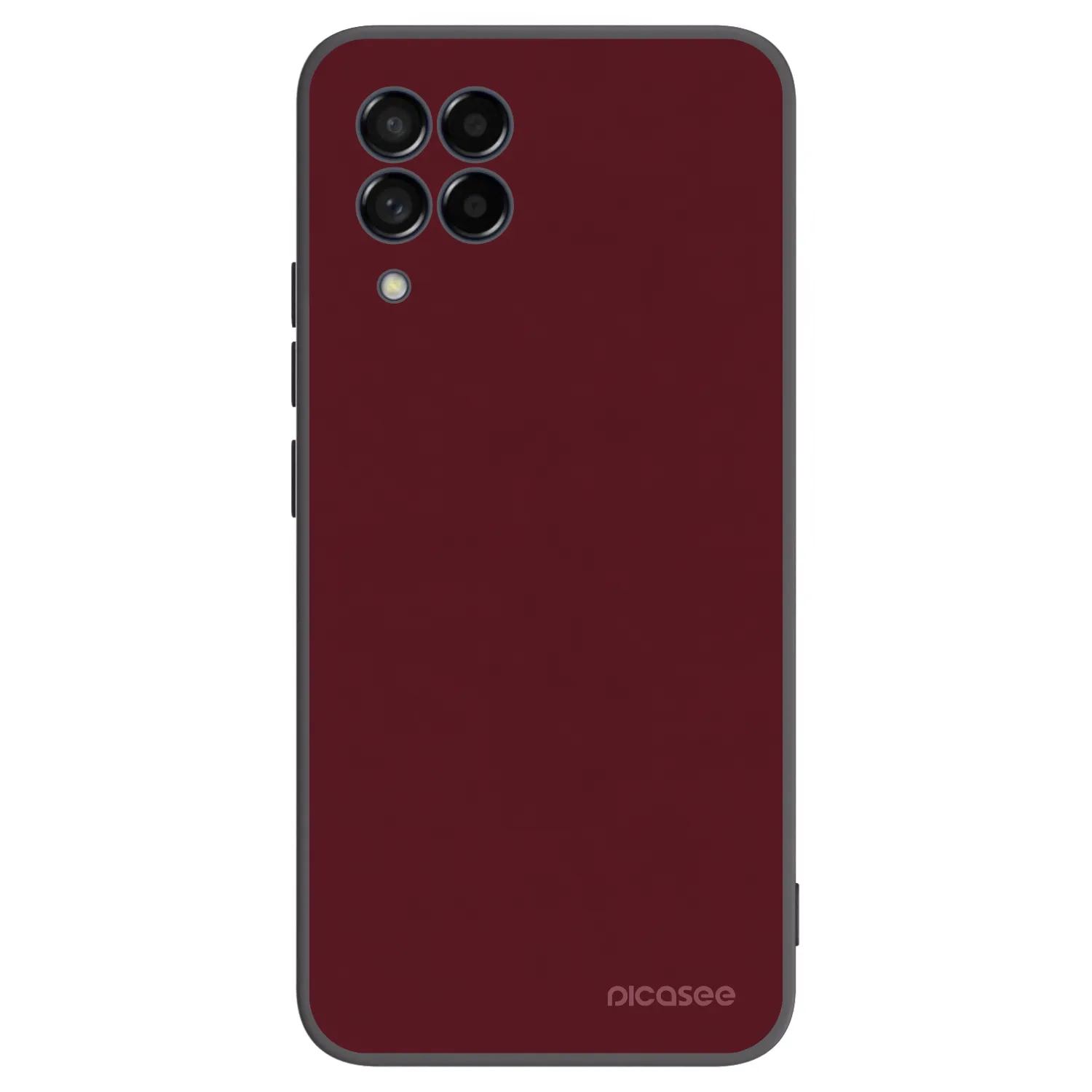 Picasee silikonowe czarne etui na Samsung Galaxy M53 5G - Burgundy red