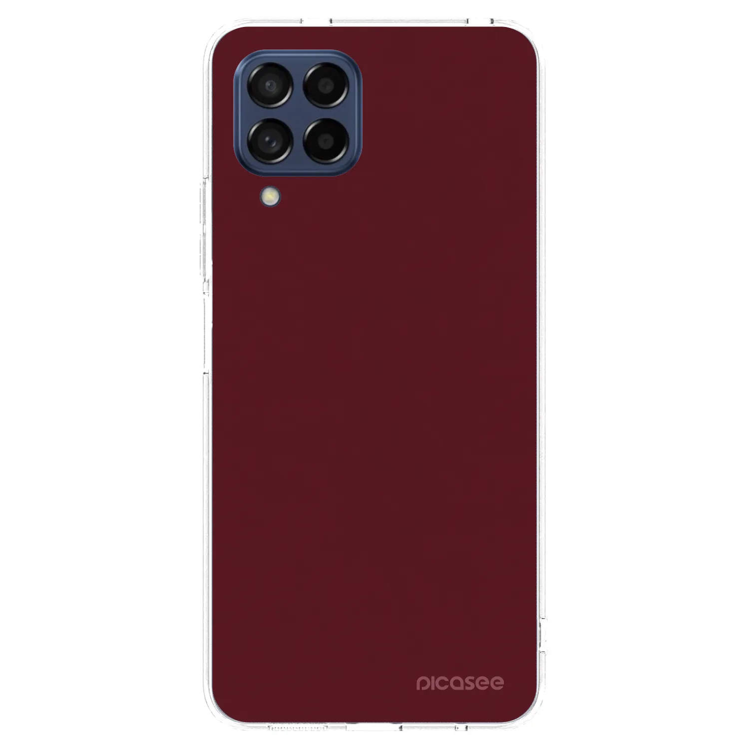 Picasee silikonowe przeźroczyste etui na Samsung Galaxy M53 5G - Burgundy red