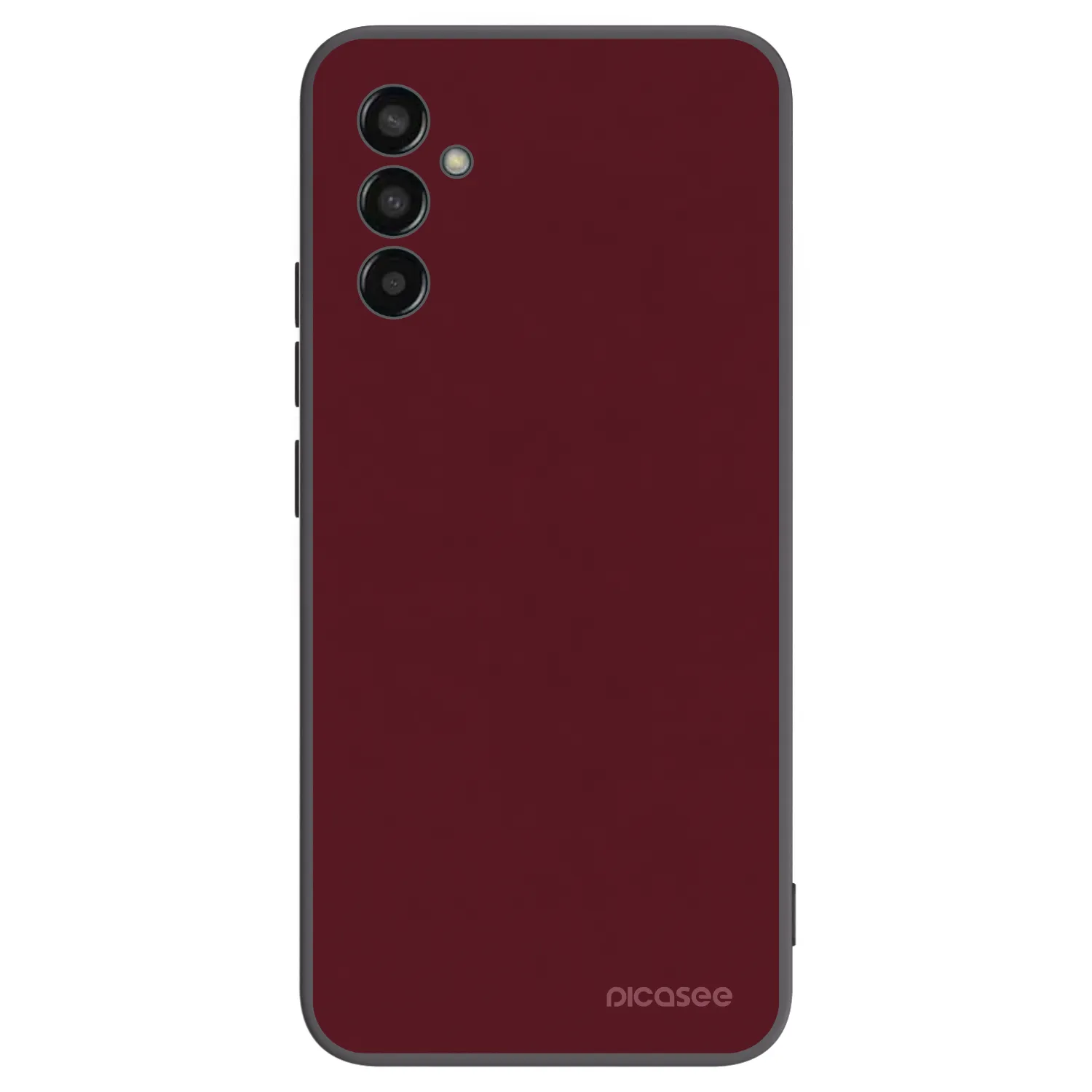 Picasee silikonowe czarne etui na Samsung Galaxy M13 M135F - Burgundy red