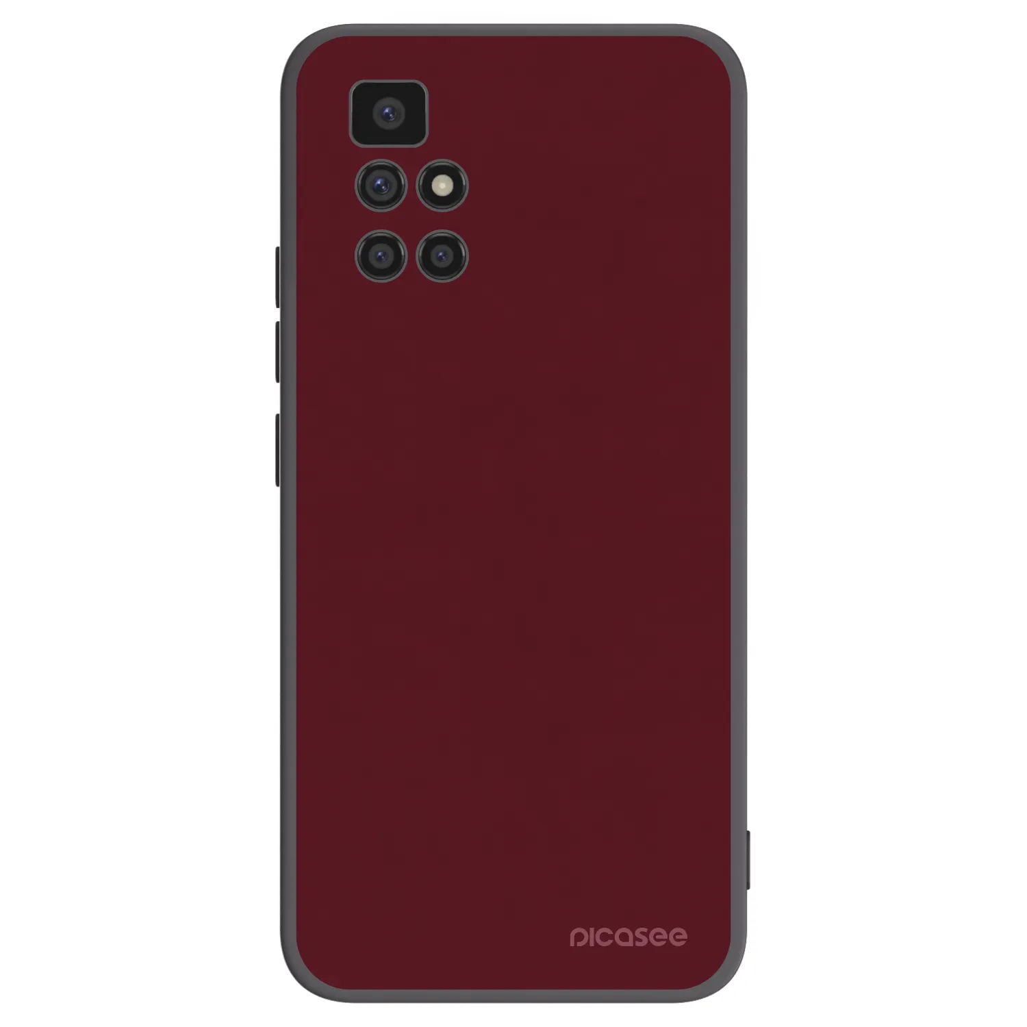 Picasee silikonowe czarne etui na Xiaomi Redmi 10 (2022) - Burgundy red