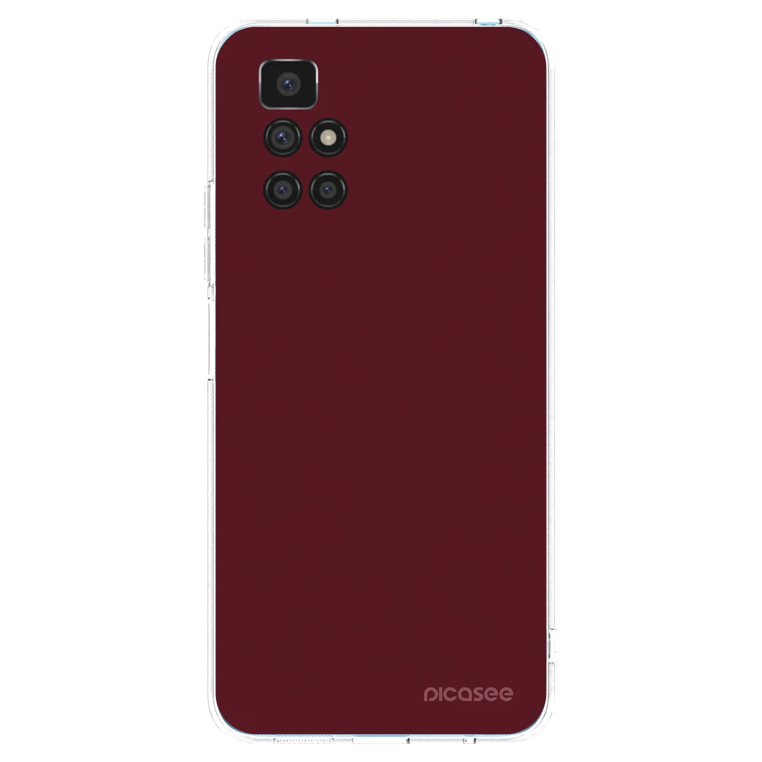 Picasee silikonowe przeźroczyste etui na Xiaomi Redmi 10 (2022) - Burgundy red