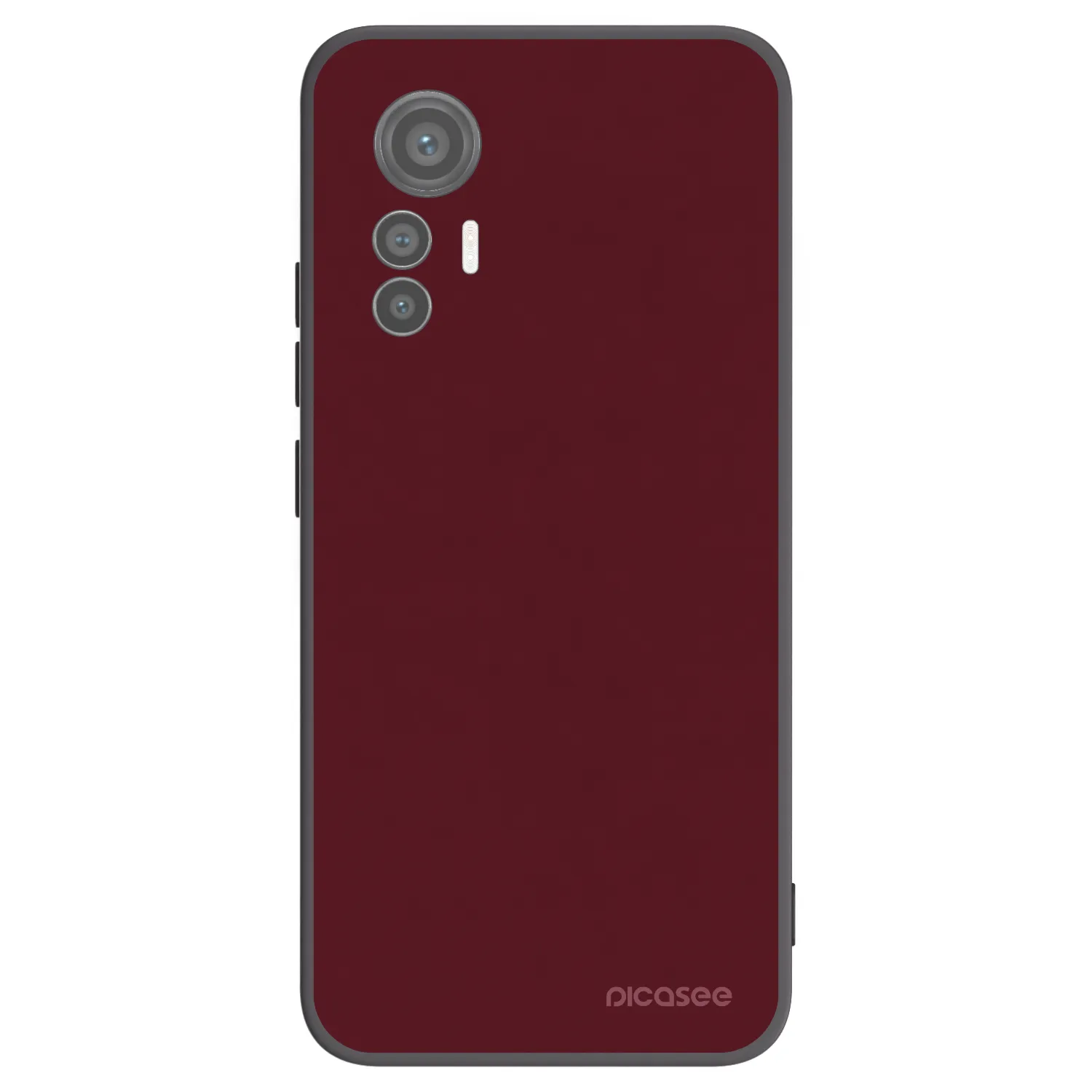 Picasee silikonowe czarne etui na Xiaomi 12 Lite - Burgundy red