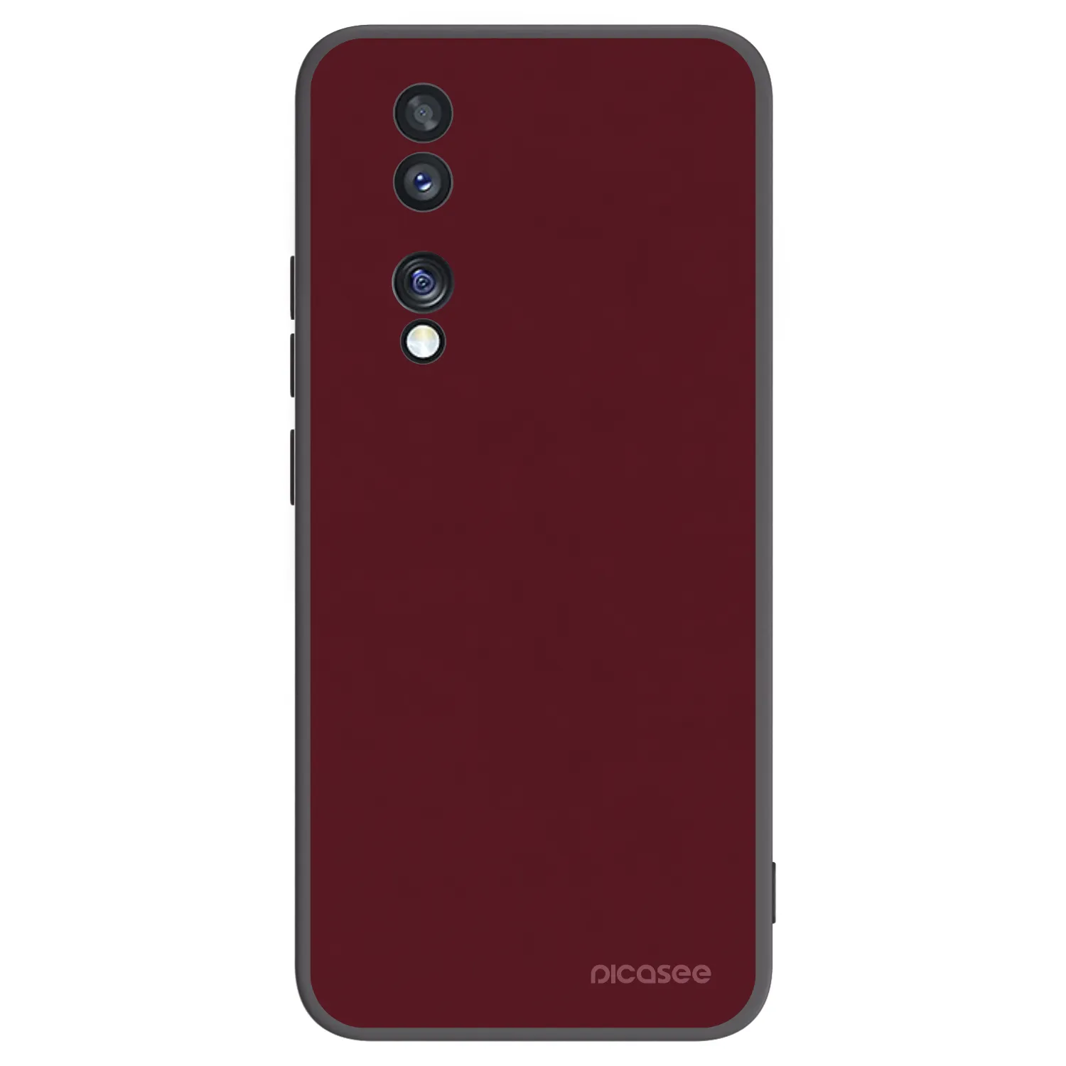Picasee silikonowe czarne etui na Honor 70 - Burgundy red