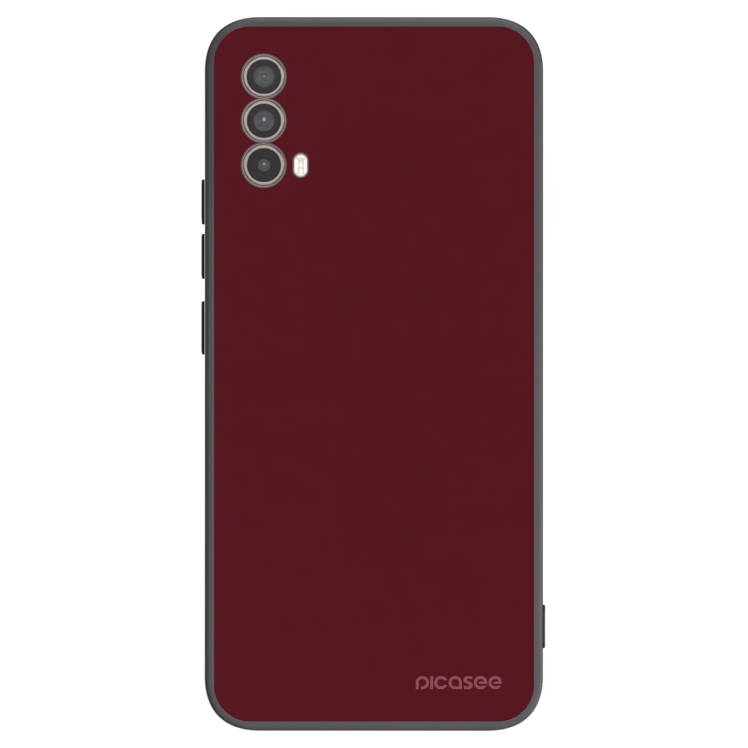 Picasee silikonowe czarne etui na Motorola Moto E40 - Burgundy red