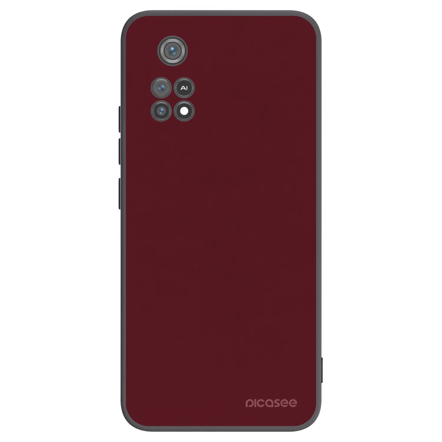 Picasee silikonowe czarne etui na Xiaomi Poco M4 Pro - Burgundy red