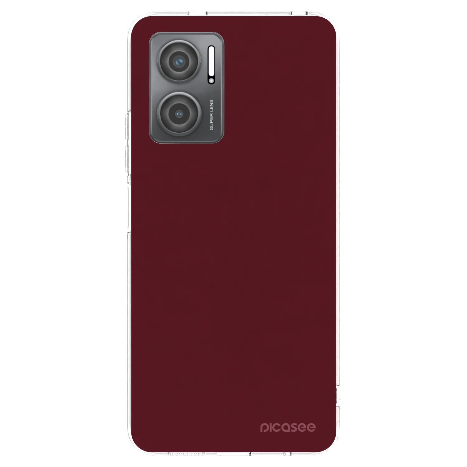Picasee silikonowe przeźroczyste etui na Xiaomi Redmi 10 5G - Burgundy red