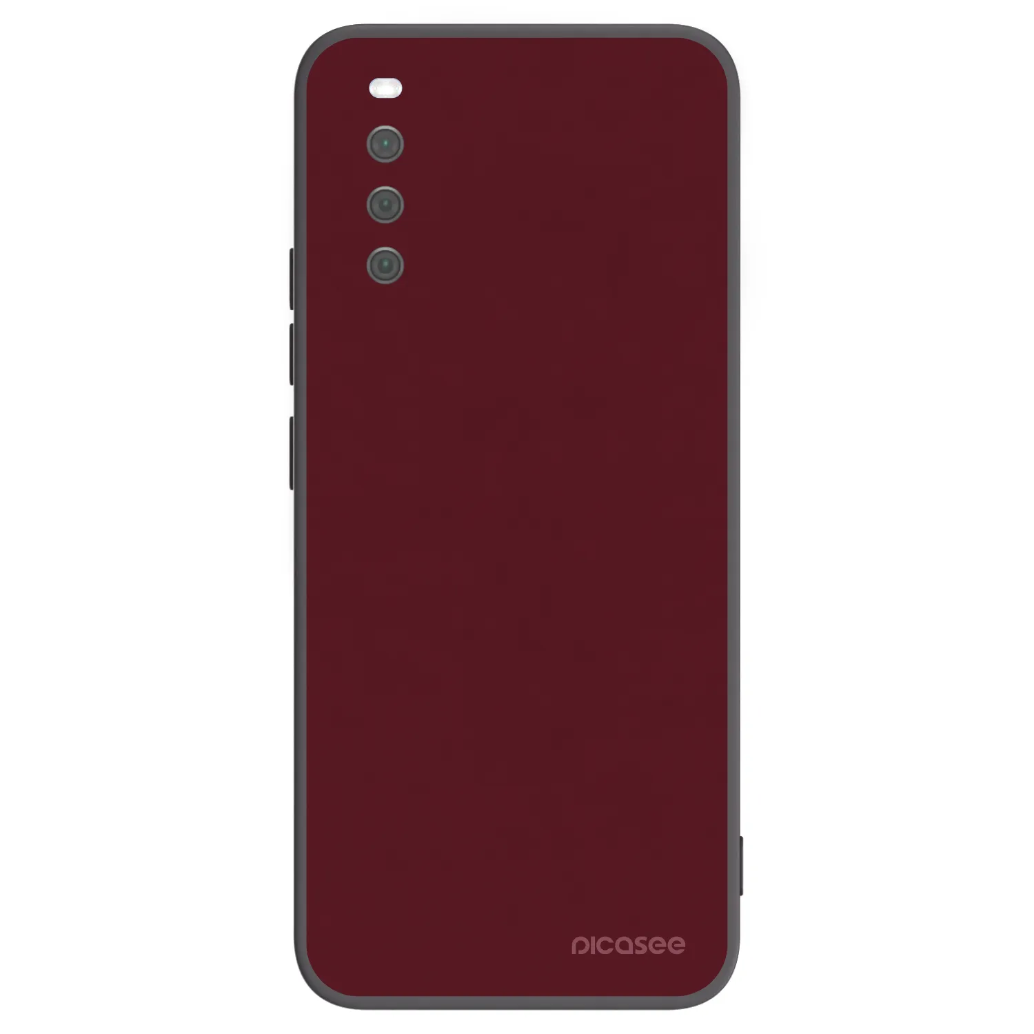 Picasee silikonowe czarne etui na Sony Xperia 10 III - Burgundy red