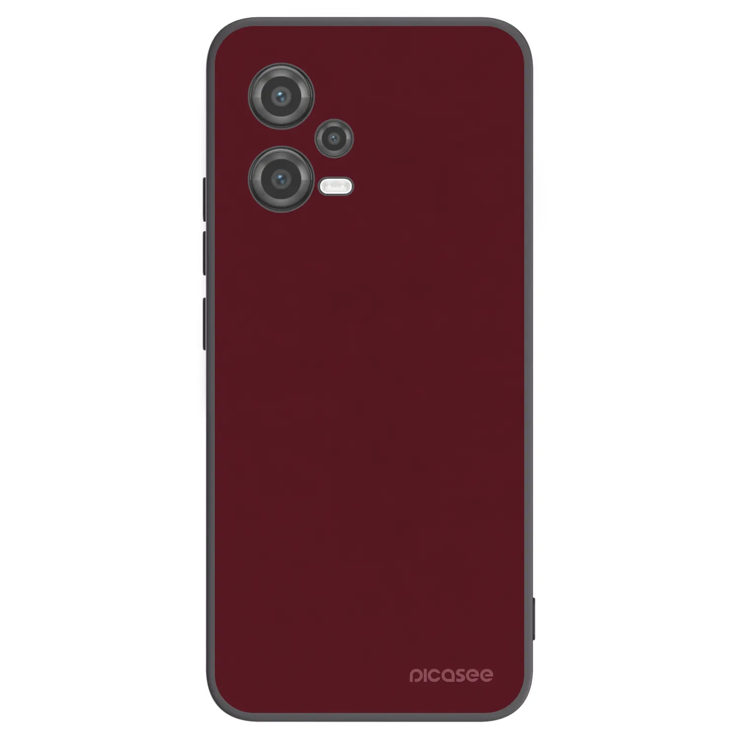 Picasee silikonowe czarne etui na Xiaomi Poco X5 - Burgundy red