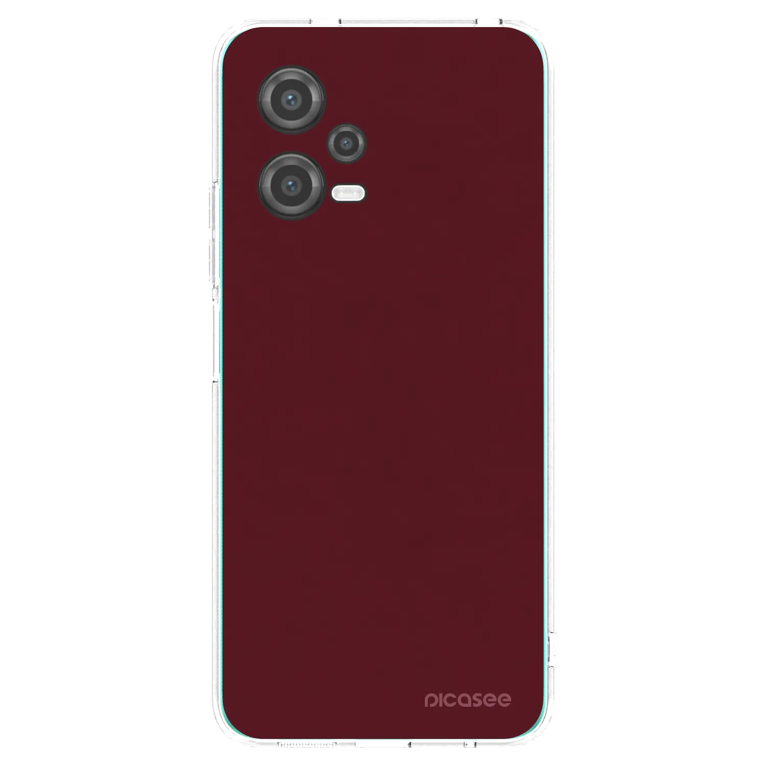 Picasee silikonowe przeźroczyste etui na Xiaomi Poco X5 - Burgundy red