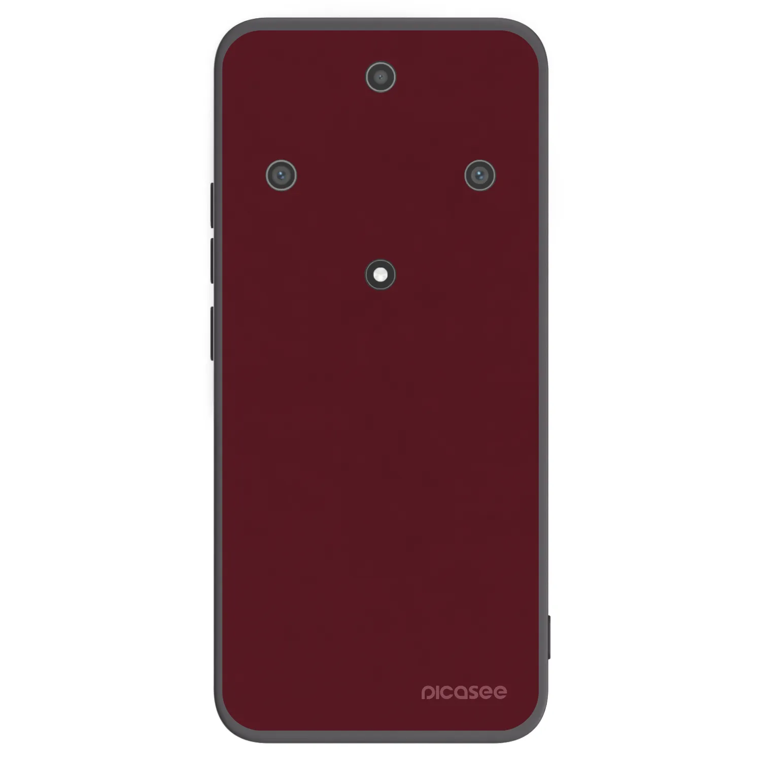 Picasee silikonowe czarne etui na Honor Magic5 Lite 5G - Burgundy red