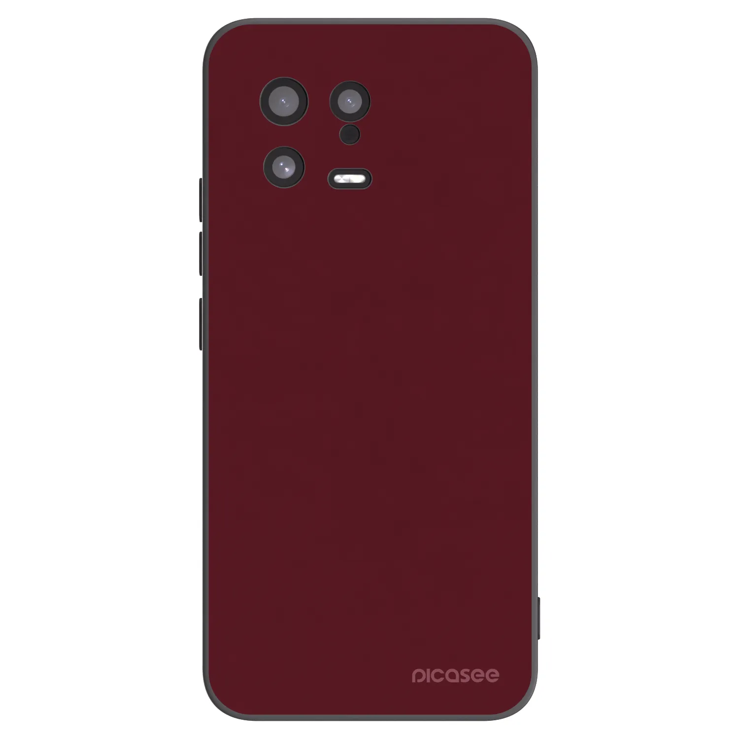 Picasee silikonowe czarne etui na Xiaomi 13 - Burgundy red