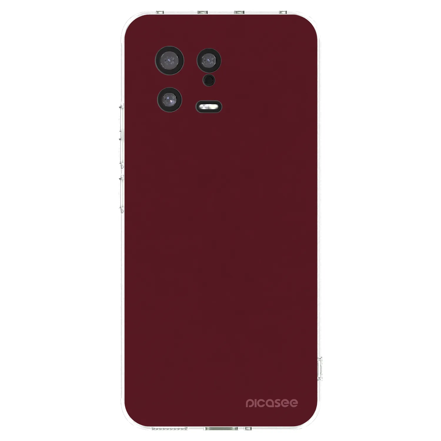 Picasee silikonowe przeźroczyste etui na Xiaomi 13 - Burgundy red